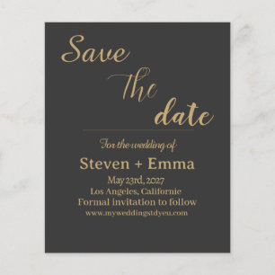 Flyer Casamento elegante de orçamento salve o papelão de