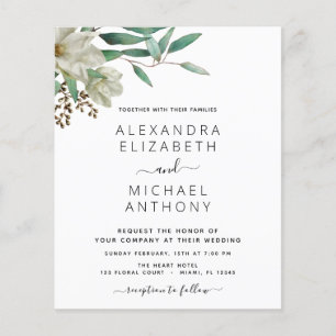 Flyer Casamento Elegante Eucalyptus Magnolia Eucalyptus