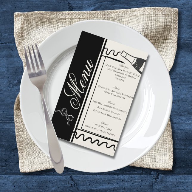 Flyer Casamento em Preto e Branco Elegante e Simples Des (Criador carregado)