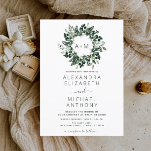 Flyer Casamento Emerald Green Greenery