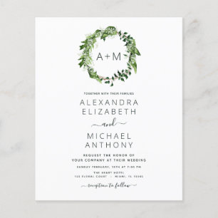 Flyer Casamento Emerald Green Greenery