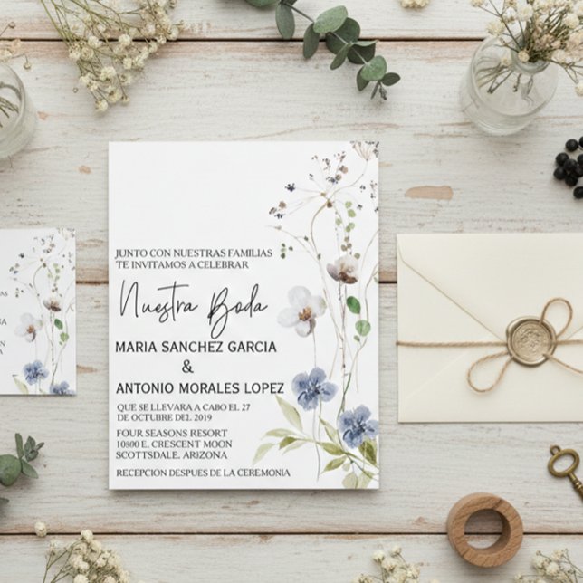 Flyer Casamento Espanhol Natal Flor Nossa Boda   (Criador carregado)