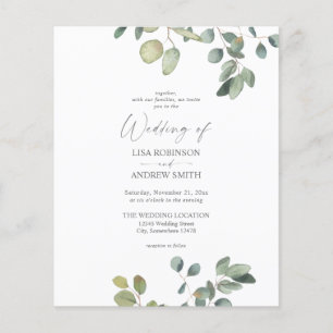 Flyer Casamento Eucalyptus Duo Greenery