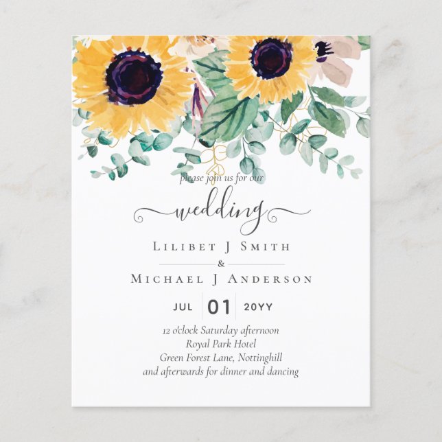 Flyer Casamento Eucalyptus Greenery (Frente)