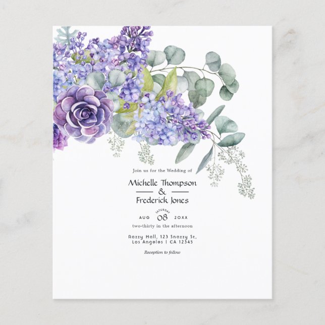 Flyer Casamento Eucalyptus Succulents (Frente)