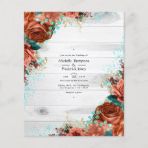 Casamento Floral de Téal e Barn Coral