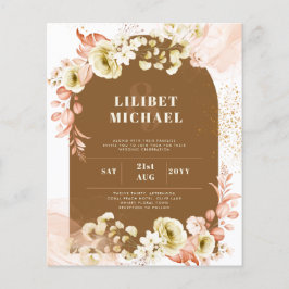 Flyer Casamento Floral Mix Boho