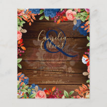 Casamento Floral Rustic Burgundy Blue