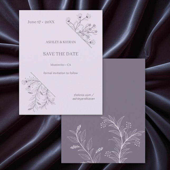 Flyer Casamento Floral Salvar a Data Convite de Orçament (Criador carregado)