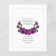 Casamento Floral Vintage Dourado e Roxo