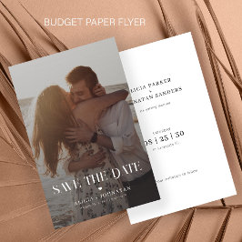 Flyer Casamento moderno de destino com orçamento fotográ