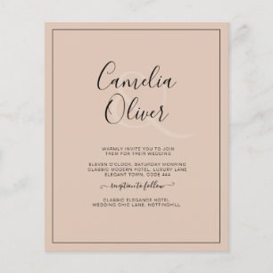 Flyer Casamento monocromático e monocromático do orçamen