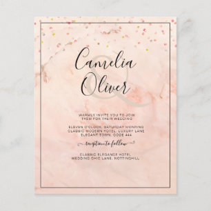 Flyer Casamento monocromático e monocromático do orçamen