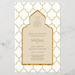 Flyer Casamento Muçulmano de WALIMA Nikah Bilíngue Orn