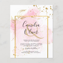 Flyer CASAMENTO OURO ROSA Tinta Alcoólica Abstrata