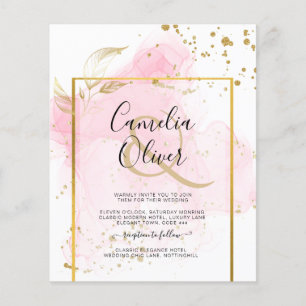 Flyer CASAMENTO OURO ROSA Tinta Alcoólica Abstrata