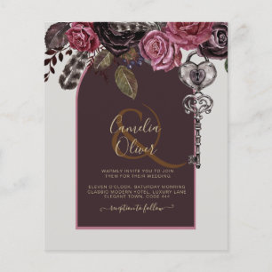 Flyer CASAMENTO OUTONO Burgundy ROSA BOTHIC