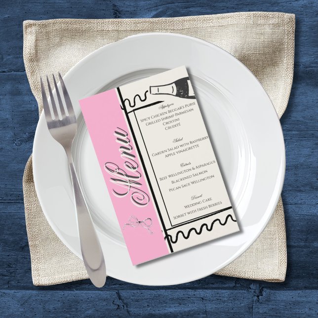 Flyer Casamento Rosa & Creme Simples e Elegante Desenhad (Criador carregado)