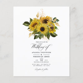 Flyer Casamento Rustic Sunflower Country Barn