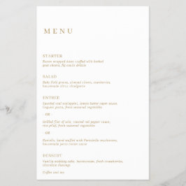 Flyer Casamento Simples Clássico Elegante Dourado Modern