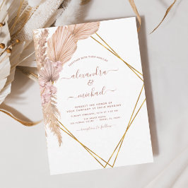 Flyer Casamento Tropical Bohemian Boho, Grass Grass