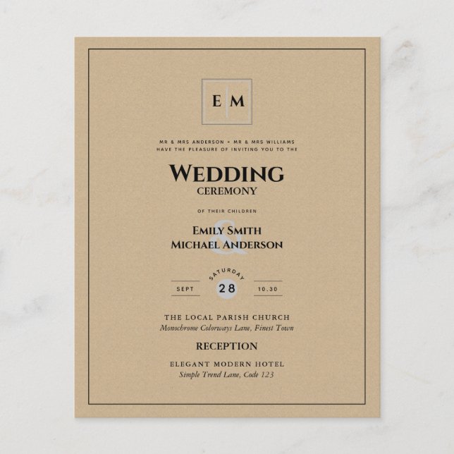 Flyer Casamento vintage do Orçamento Russo (Frente)