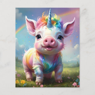 Flyer "Cascos Mágicos: O Rainbow Unicorn Pig"