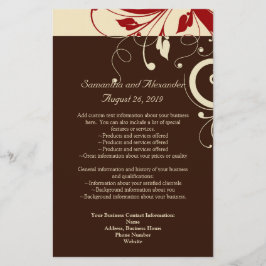 Flyer Castanho/Creme/Programa de Inverso Vermelho/Panfle