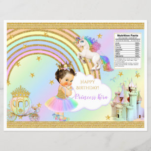 Flyer Castelo Princesa Unicórnio Saco de Batata Frita Me