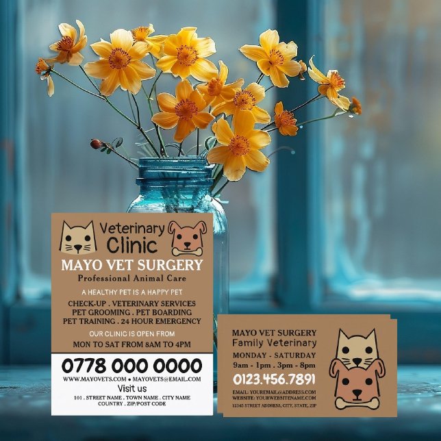 Flyer Cat & Dog, veterinário, serviço veterinário (Criador carregado)