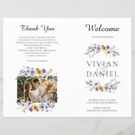 Flyer Catálogo do Programa de Casamento de Flores Selvag