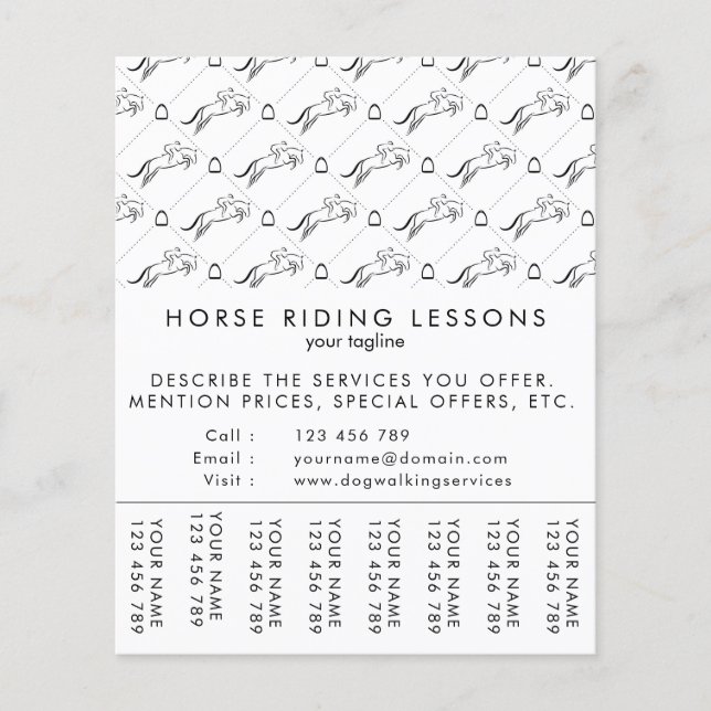 Flyer Cavalo de Pulso | Ancoradouro | Formador de cavalo (Frente)