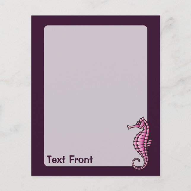 Flyer Cavalo-Marinho Rosa (Frente)