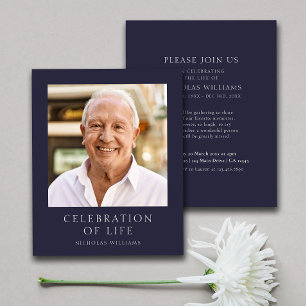 Flyer Celebração Clássica de Orçamento do Funeral de Fot