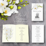 Flyer Celebração da Vida do Programa Funeral Orquídeo<br><div class="desc">Lindos sistemas de orquídeas brancas acenam esses folhetos do programa funerário. Carregue facilmente fotos, obituário ou qualquer informação. Incluímos Eclesiastes 3:1-8 na dentro, ao lado da ordem de serviço, mas você pode mudar qualquer coisa neste folheto para sua ocasião. Impresso no barato, papel de 8, 5" x 11" e 80...</div>