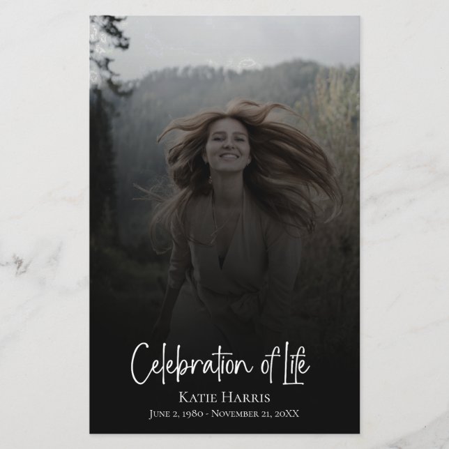 Flyer Celebração de Script Funeral Clay do Orçamento de  (Frente)