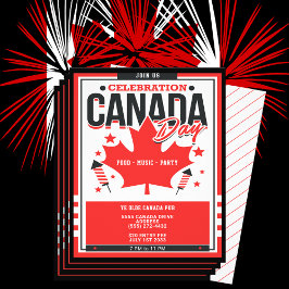 Flyer Celebração Dia do Canadá 1 de julho Convite de fes