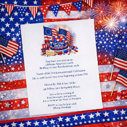 Flyer Celebração dos 250 anos da América no Dia 4 de Jul
