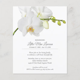 Flyer Celebração Floral de Orquídea para Lembrança Orçam