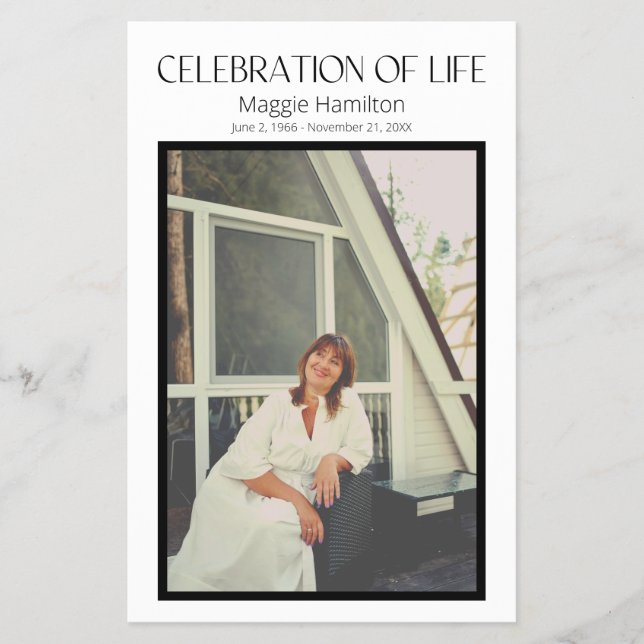 Flyer Celebração Funeral Mínima do Orçamento do Programa (Frente)