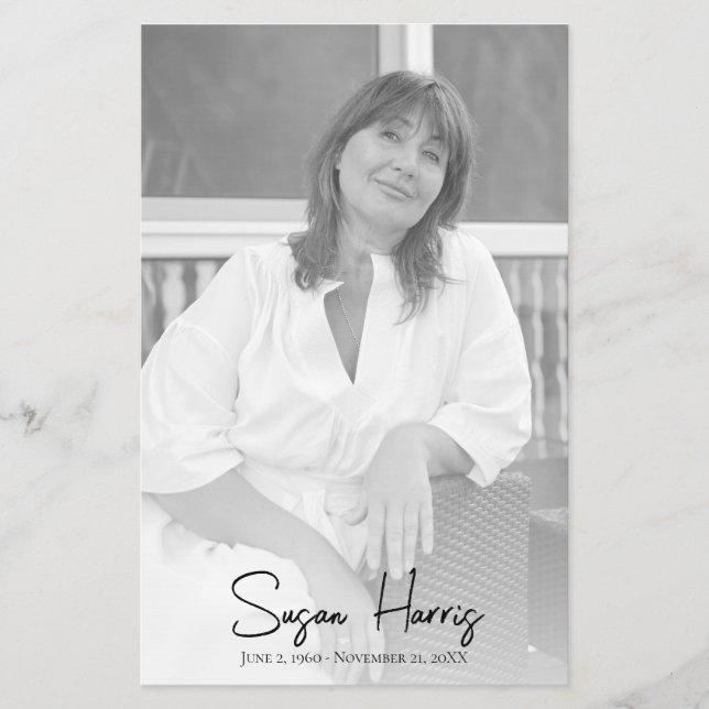 Flyer Celebração Funeral Moderna do Orçamento do Program (Frente)