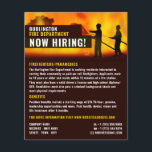 Flyer Cena de Bombeiro, Recrutamento de Bombeiros<br><div class="desc">Cena de Bombeiro,  Aviador de Recrutamento de Bombeiros pela Loja de Cartão de visita.</div>