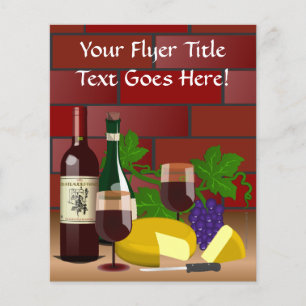 Flyer Cena de Mesa de queijo de vinho