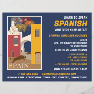 Flyer Cena Espanhola, Publicidade do Curso de Língua Esp