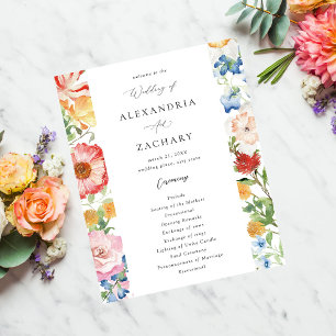 Flyer Cerimônia de Casamento Florais de Primavera Multic