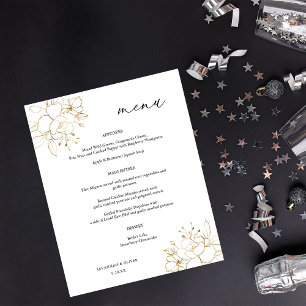 Flyer Cerimônia Floral de Casamento Dourado do Orçamento