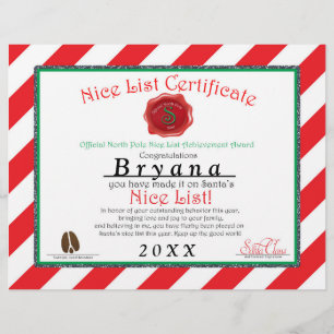 FLYER CERTIFICADO DA LISTA DO PAPAI NOEL PERSONALIZADO