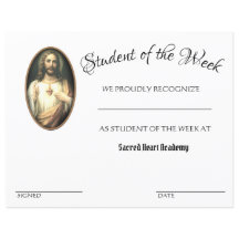 Certificado de Escola de Prêmio Católico