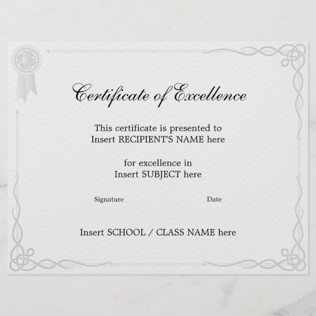 FLYER CERTIFICADO DE EXCELÊNCIA (Frente)