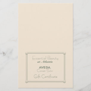 Flyer Certificado de Presente de Salão (dobragem DIY)